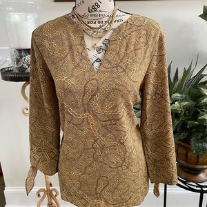 Michael Michael Kors, medium top basics in Dark Camel MK signature chain design